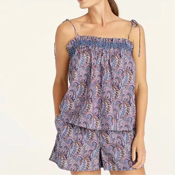 J. CREW NWOT Pajama Tank Top‎ in Liberty Fabric *Top Only* - Picture 1 of 9